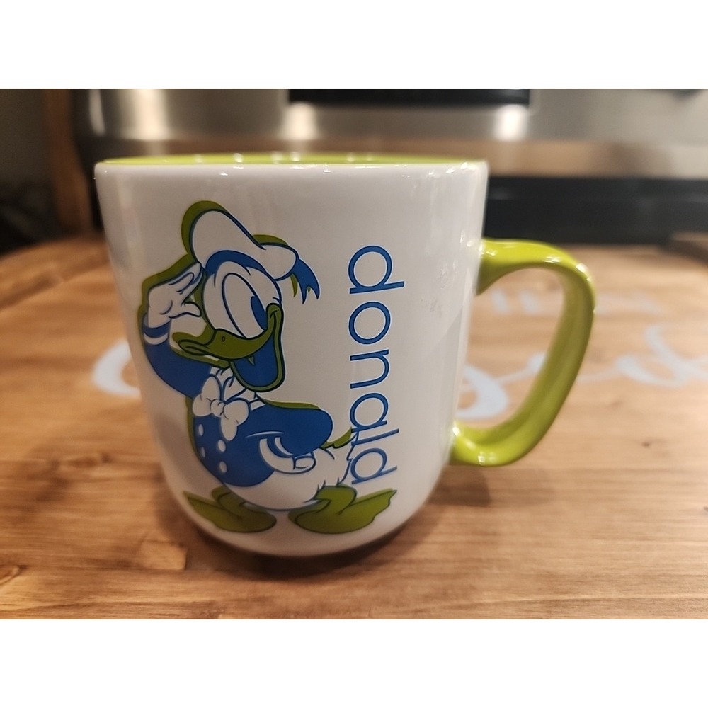 NEW! Rare Disney Store Donald Duck Mug‎ Coffee Cup Green 2016